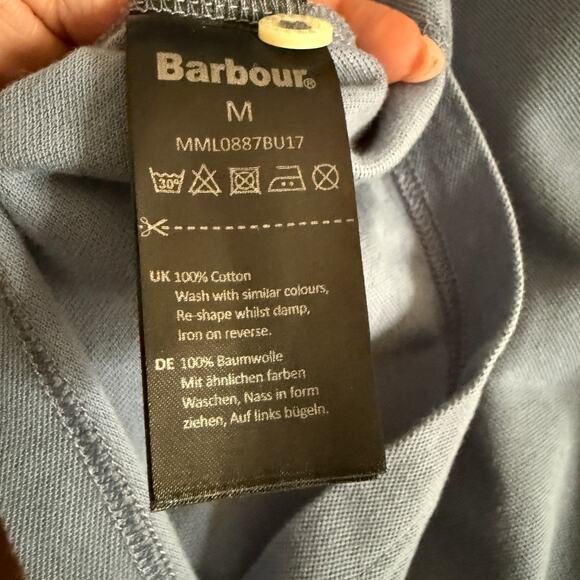 BARBOUR | Men's Sport Mix Contrast Collar and Cuffs Polo Shirt | Medium - Picture 6 of 7